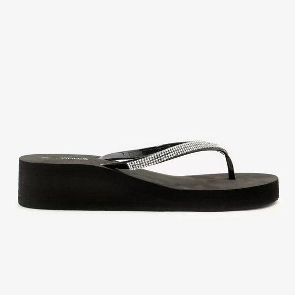 Ardene Platform Heel Gemstone Flip-Flops - Picture 2 of 3